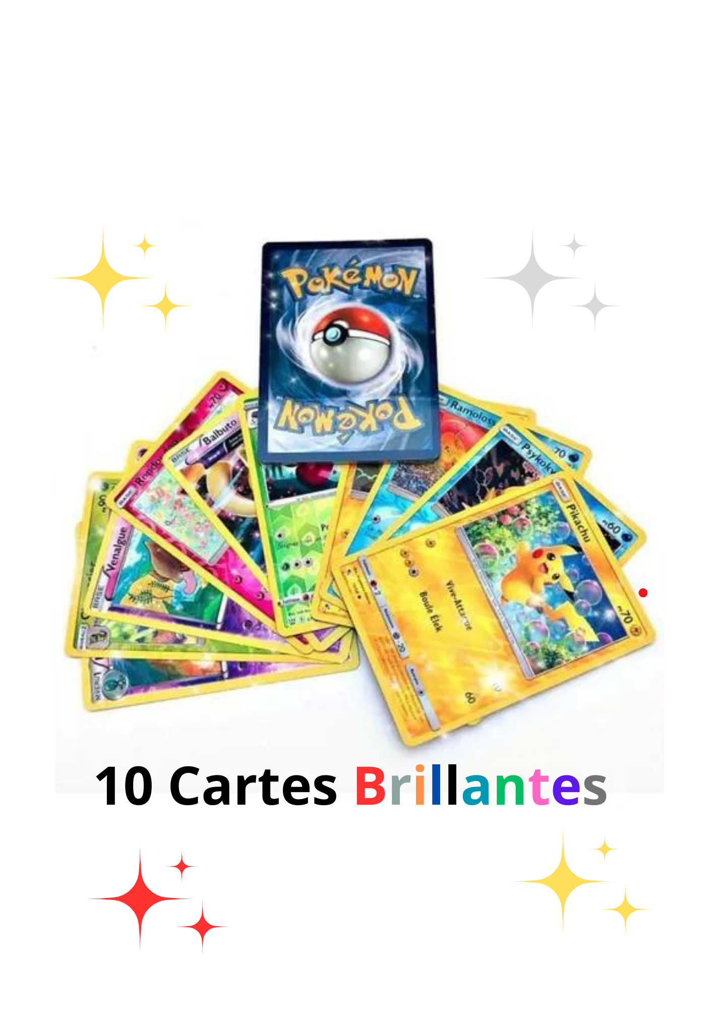 Lot 10 Brillantes Holographique Pokémon Française Officiel – stopgames