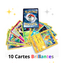 Lot 10 Brillantes Holographique Pokémon Française Officiel