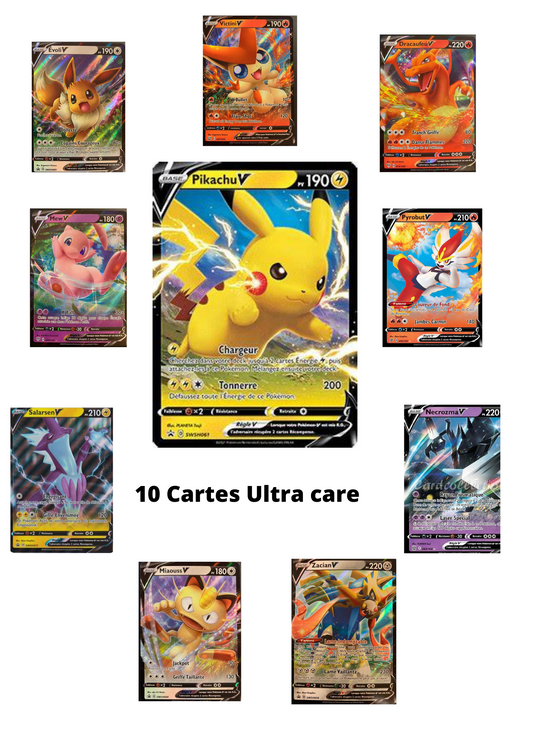 10 carte Ultra Rare Aléatoire Pokémon Officiel