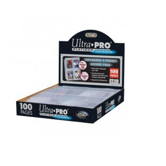 Ultra Pro - 100 feuilles de classeur : Secure Platinum 4 cases pour Toploader