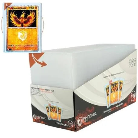 100 Toploader Deluxe avec film de protection Phoenix Shield