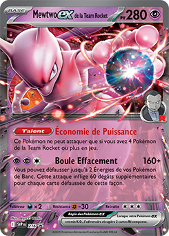 SVP 216 Mewtwo Ex de la team rocket
