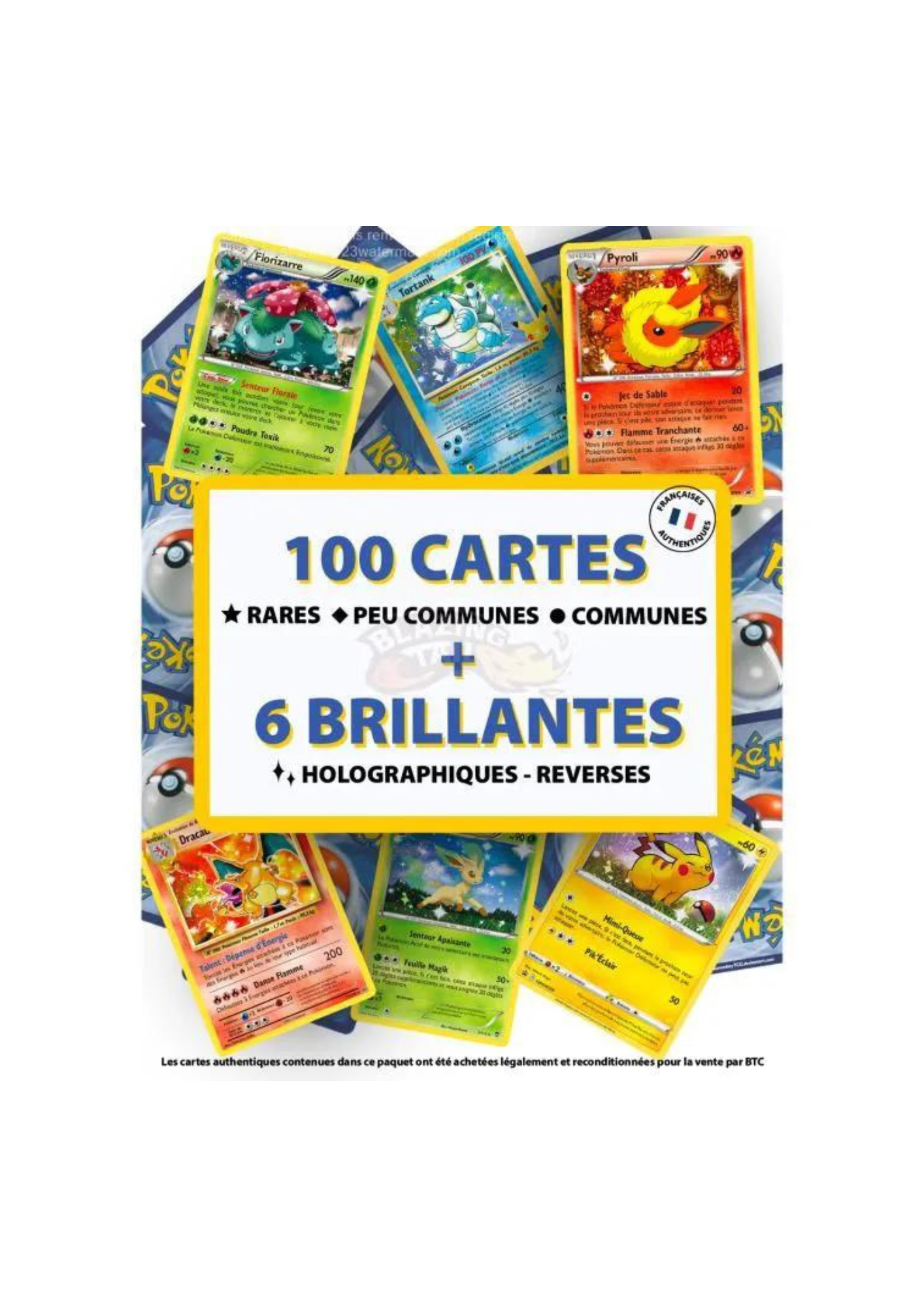 Lot 100 Cartes Pokémon officiel