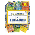 Lot 50 + 3 Brillantes  Cartes Pokémon Française Officiel